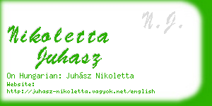 nikoletta juhasz business card